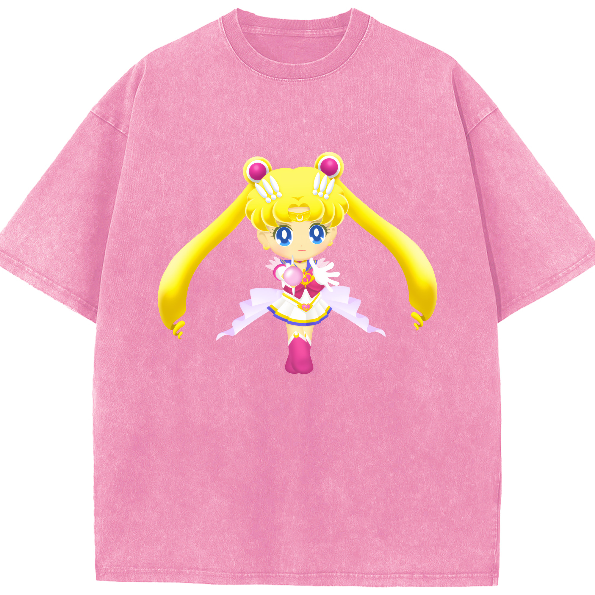 （画像用） 美少女戦士セーラームーン 月野 うさぎ つきの うさぎ Sailor Moon Tsukino Usagi 綿100% ヴィンテージ風 半袖Tシャツ（フロントプリント）